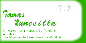 tamas muncsilla business card